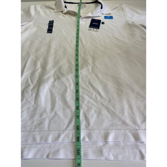 izod Polo Shirt Mens White Golf T-Shirt Collared Size Large, New - Picture 11 of 12